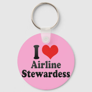I Liebe Airline Stewardess Schlüsselanhänger