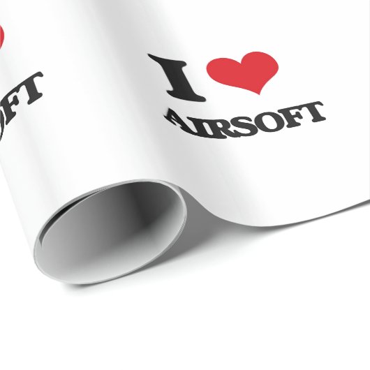 I Liebe Airsoft Geschenkpapier (Rolleneckpunkt)