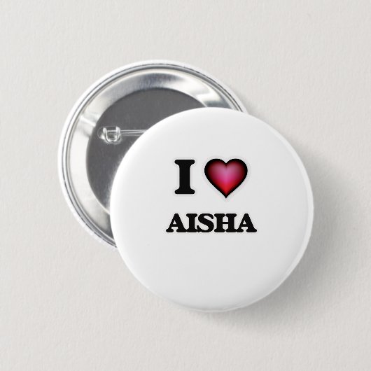 I Liebe Aisha Button (Vorne & Hinten)