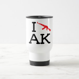 I Liebe AK - AK47 - Reise-Tasse Reisebecher
