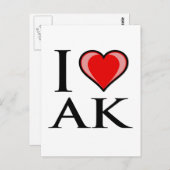 I Liebe AK - I Liebe Alaska Postkarte (Vorne/Hinten)