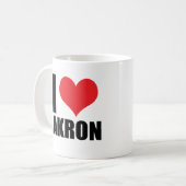 I Liebe Akron Kaffeetasse (Vorderseite Links)