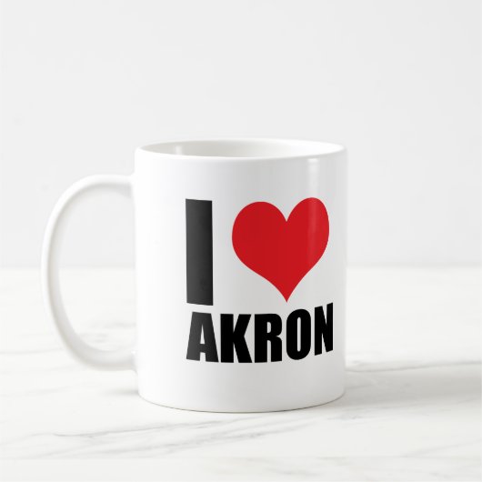 I Liebe Akron Kaffeetasse (Links)
