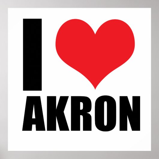 I Liebe Akron Poster (Vorne)