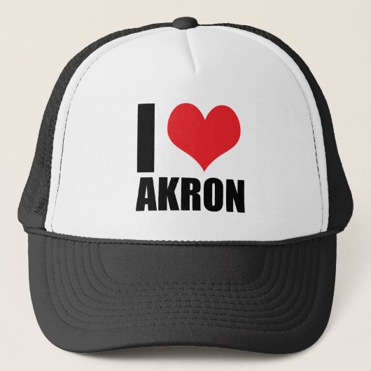 I Liebe Akron Truckerkappe (Vorderseite)
