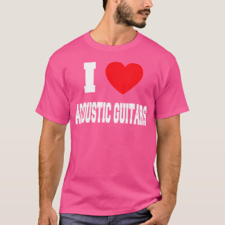 I Liebe Akustische Gitarren T-Shirt