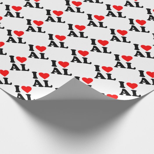 I LIEBE-AL GESCHENKPAPIER (Ecke)