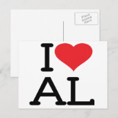 I Liebe AL (Postkarte) Postkarte (Vorne/Hinten)