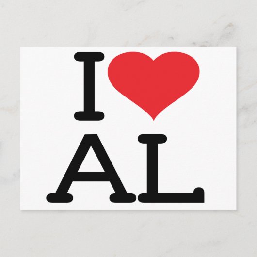 I Liebe AL (Postkarte) Postkarte (Vorderseite)