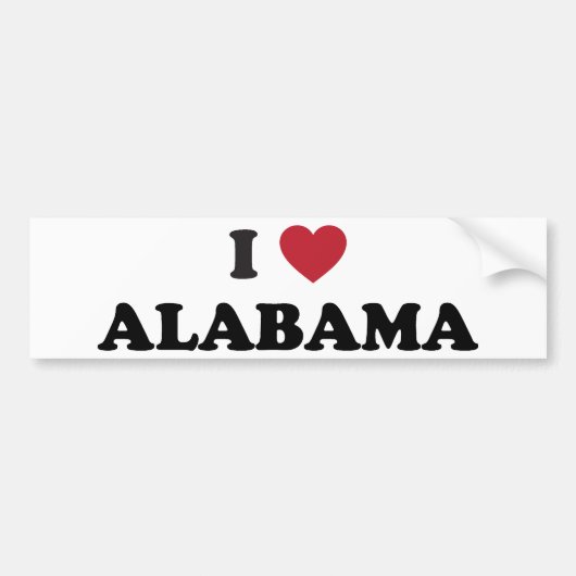 I Liebe Alabama Autoaufkleber (Vorne)