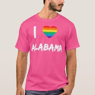 I Liebe Alabama Gay Pride LBG  T-Shirt