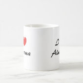 I Liebe Alabama Herz Typografie Kaffeezubereitung Kaffeetasse (Mittel)