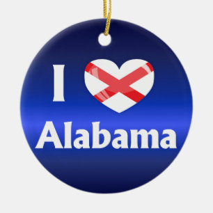 I Liebe Alabama Keramikornament