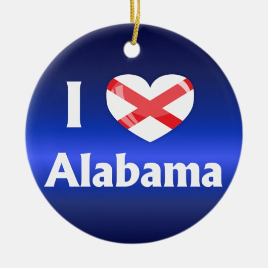 I Liebe Alabama Keramikornament (Vorne)