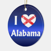 I Liebe Alabama Keramikornament (Links)