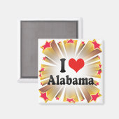 I Liebe Alabama Magnet (Vorderseite/Rückseite)