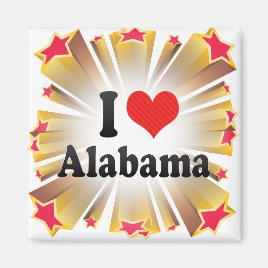 I Liebe Alabama Magnet (Vorne)