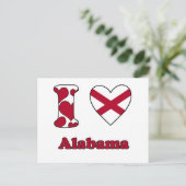 I Liebe Alabama Postkarte (Stehend Vorderseite)