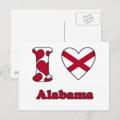I Liebe Alabama Postkarte (Vorne/Hinten)