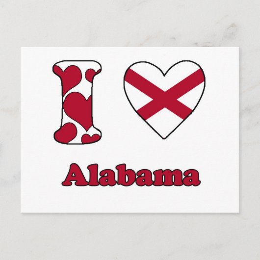 I Liebe Alabama Postkarte (Vorderseite)