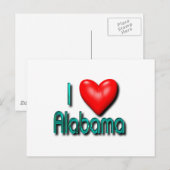 I Liebe Alabama Postkarte (Vorne/Hinten)