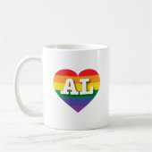 I Liebe Alabama Rainbow Heart Kaffeetasse (Links)