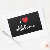 I Liebe Alabama Rechteckiger Aufkleber (Umschlag)
