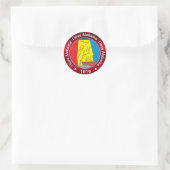 I Liebe Alabama Runder Aufkleber (Tasche)