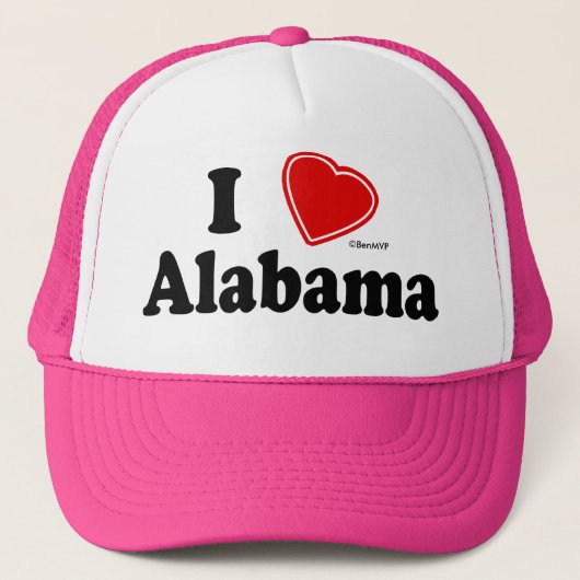 I Liebe Alabama Truckerkappe (Vorderseite)