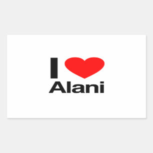 i Liebe alani Rechteckiger Aufkleber