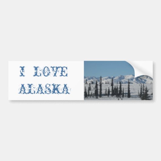 I LIEBE-ALASKA-Autoaufkleber Autoaufkleber (Vorne)