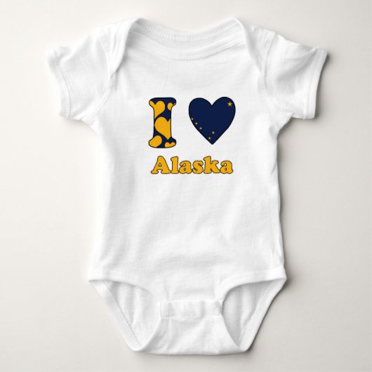 I Liebe Alaska Baby Strampler (Vorderseite)