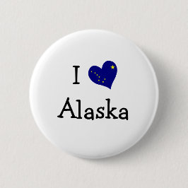 I Liebe Alaska Button