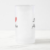I Liebe Alaska Herztypografie Mattierte Tasse (Mittel)