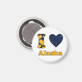 I Liebe Alaska Magnet (Vorderseite/Rückseite)