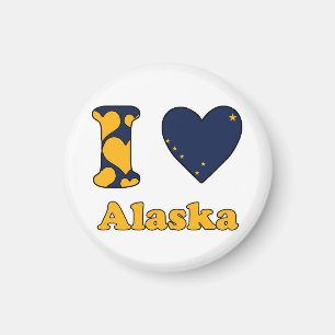 I Liebe Alaska Magnet