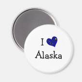 I Liebe Alaska Magnet (Vorderseite/Rückseite)