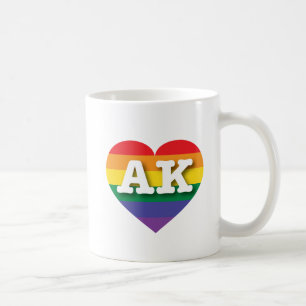 I Liebe Alaska Rainbow Heart Kaffeetasse