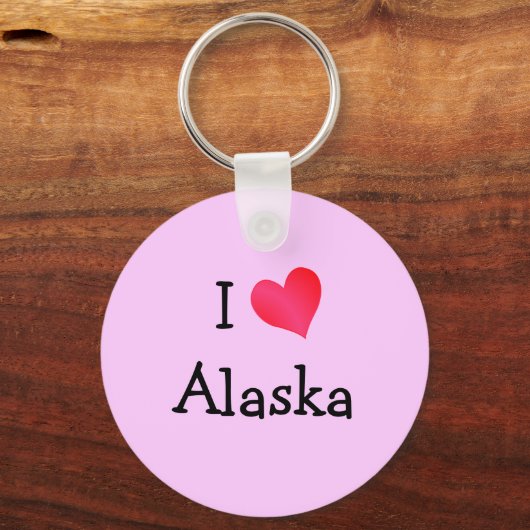 I Liebe Alaska Schlüsselanhänger (Vorderseite)