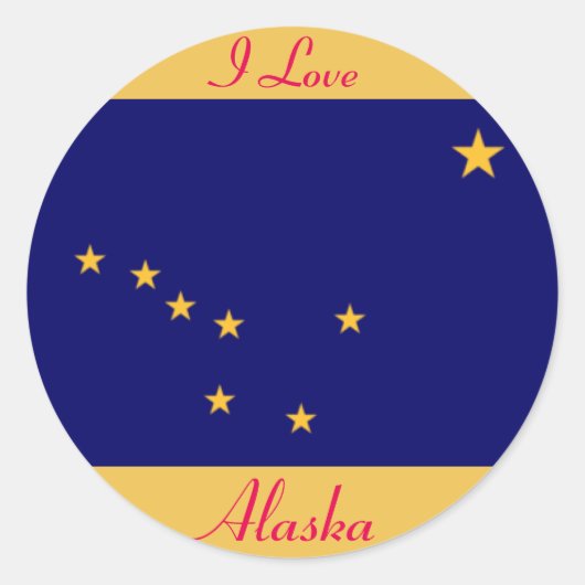 I Liebe Alaska Sticker (Vorderseite)