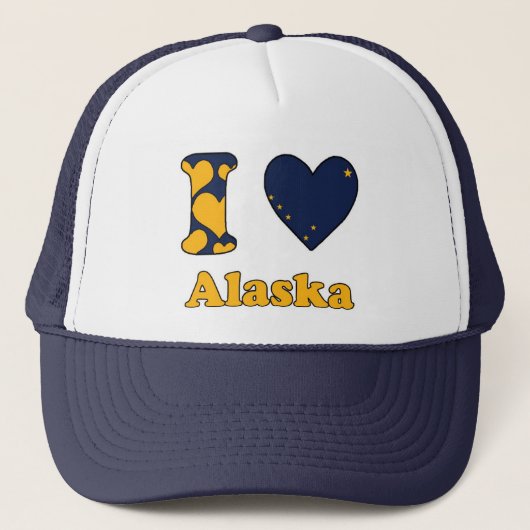 I Liebe Alaska Truckerkappe (Vorderseite)