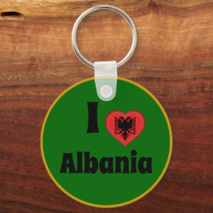 I Liebe Albanien & Albanisches Herz - Reisen / Spo Schlüsselanhänger