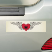 I Liebe Albanien - Flügel Autoaufkleber (Auf Auto)