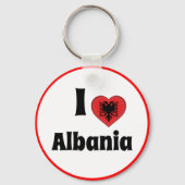 I Liebe Albanien & Herz - Land, Reisen / Sport Schlüsselanhänger (Vorderseite)