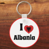 I Liebe Albanien & Herz - Land, Reisen / Sport Schlüsselanhänger (Vorderseite)