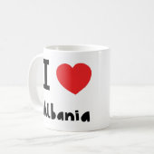 I Liebe Albanien Kaffeetasse (Vorderseite Links)