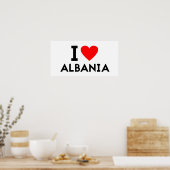 i Liebe Albanien - Land - Herzsymbol Poster (Küche)
