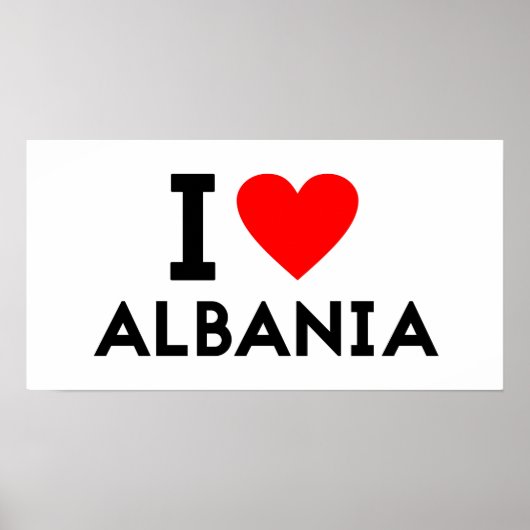 i Liebe Albanien - Land - Herzsymbol Poster (Vorne)