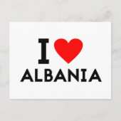 i Liebe Albanien - Land - Herzsymbol Postkarte (Vorderseite)