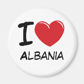 I Liebe Albanien Magnet (Vorne)